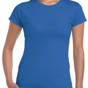 ladies ss fitted t royal blue front