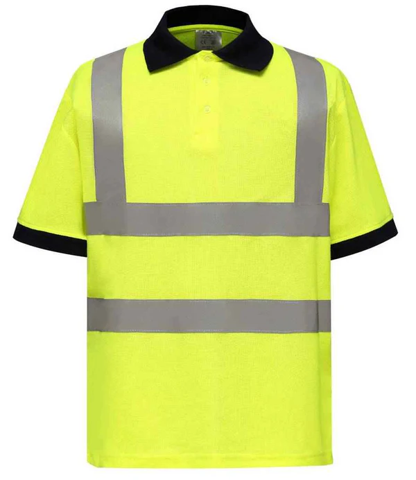 hi vis short sleeve Hi-Vis Polo Shirt Yellow or Orange - Independent ...