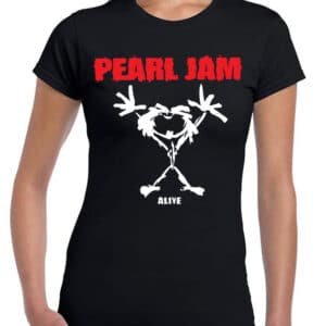 womens pearl jam tshirt black