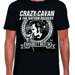 mens crazy cavan t shirt in black