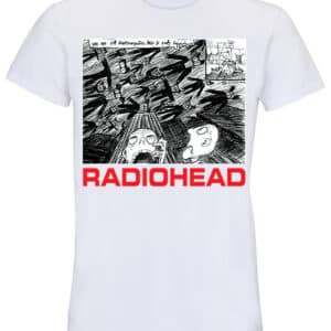 unisex radiohead tshirt in white