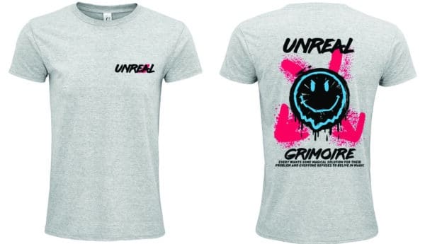 mens fit unreal graphic tshirt grey