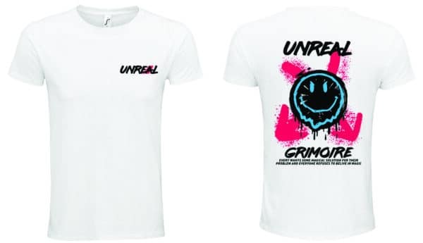 mens fit unreal graphic tshirt white