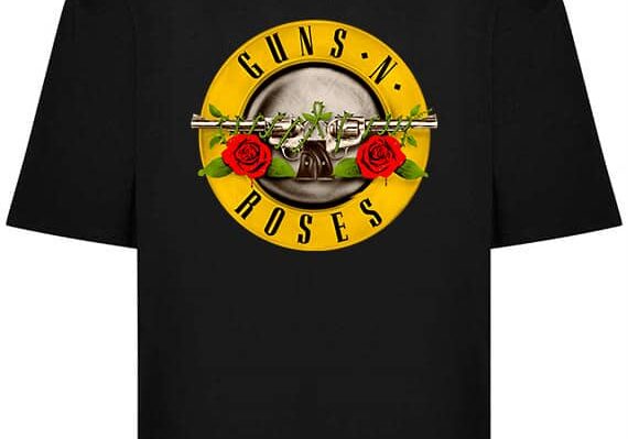 unisex guns roses tshirt black