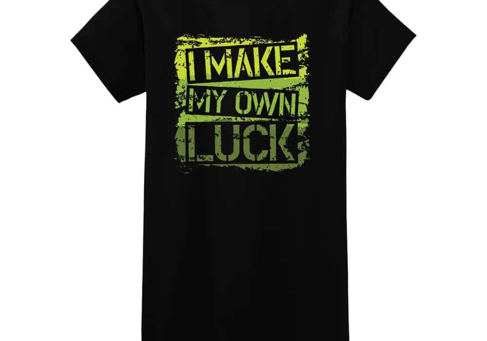 unisex graphic t-shirt my own luck black