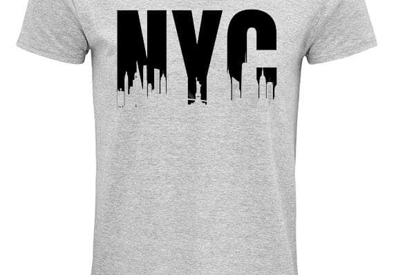 mens nyc tshirt in grey