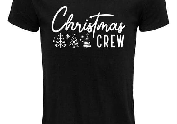 unisex christmas slogan tshirt in black