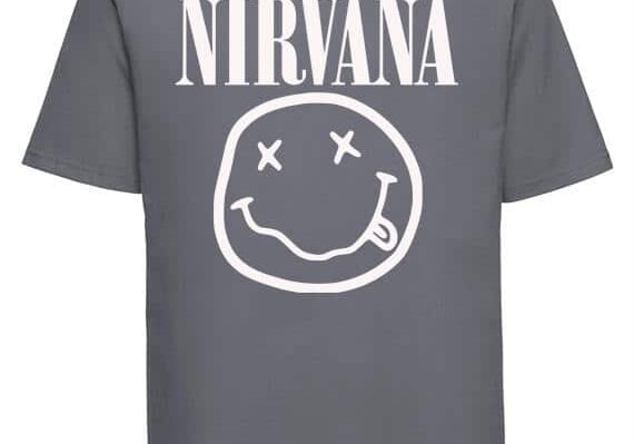 unisex nirvana tshirt grey