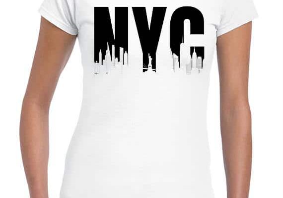 womens nyc graphic tshirt in white